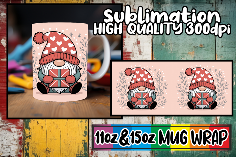 Gentle breezes 11oz 15oz sublimation wrap, Gnomes