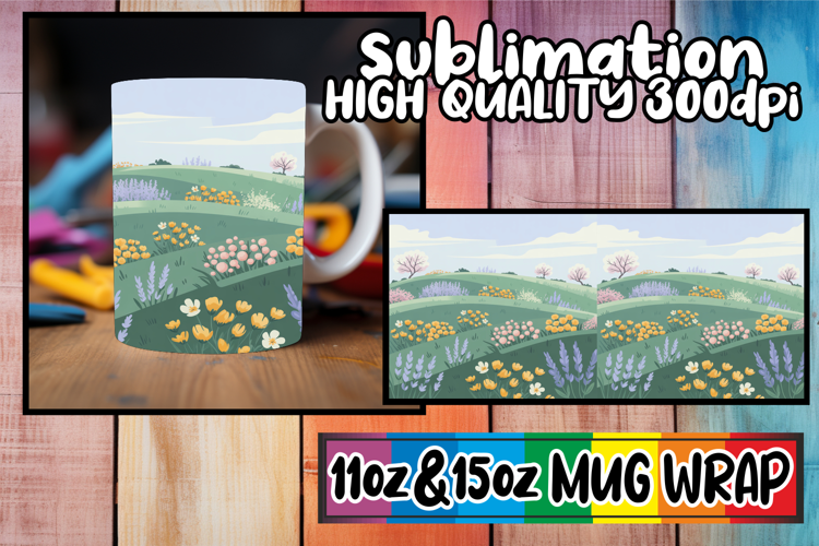 Enchanted days 11oz 15oz sublimation wrap, Spring