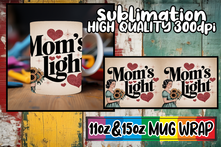 Pure joy sublimation mug wrap, Mom Life