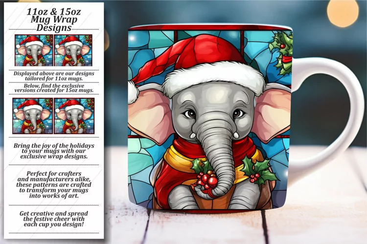Seasonal Stained Glass Mug Wrap