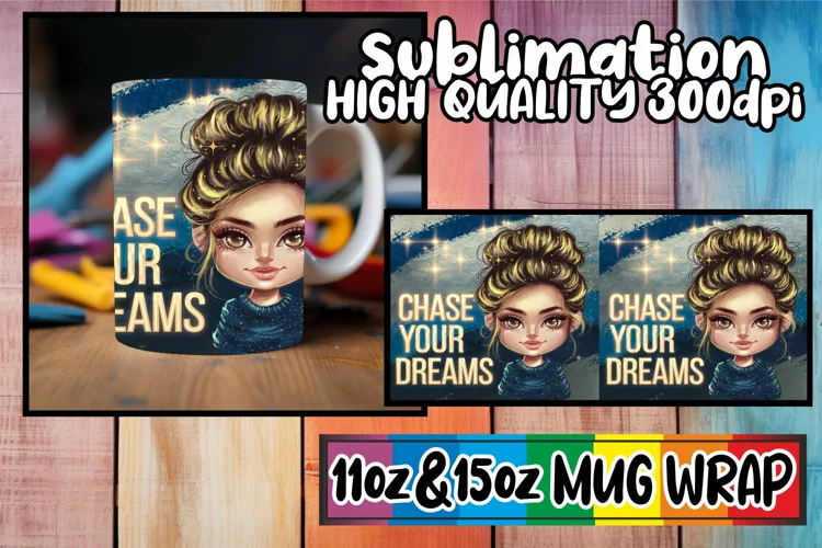 Unique thoughts 11oz 15oz sublimation wrap, Woman