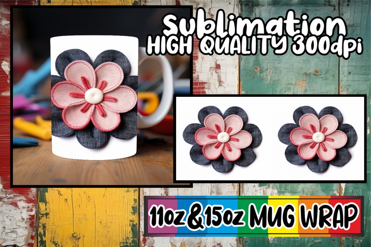 Artistic 3D Floral Mug Illusion - Sublimation 11/15oz