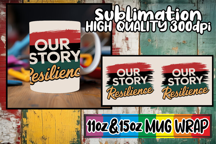 Bright smiles 11oz 15oz mug wrap, Juneteenth example image 1