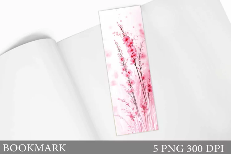 Floral Bookmark Design. Flowers Bookmark Sublimation