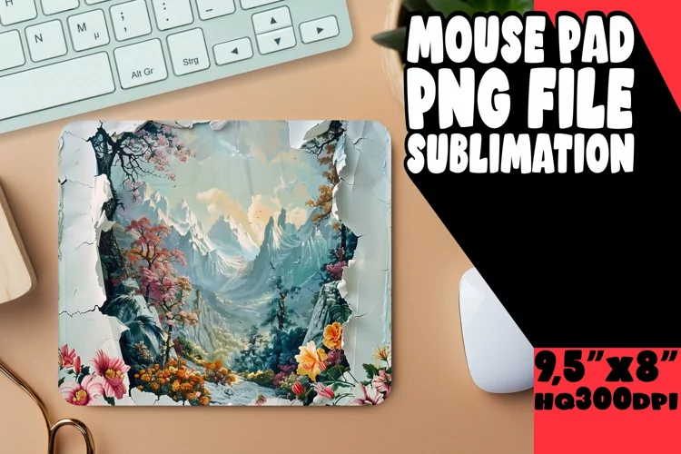 Golden Sunset 3D Mousepad Art Sublimation