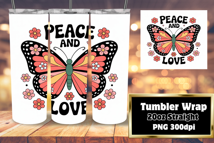 Unique Tumbler Sublimation Design , Butterfly