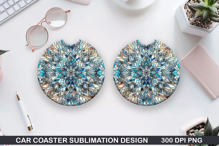 Car Coaster Sublimation| Christmas Coaster PNG Design