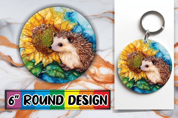 Radiant Round Sublimation Coasters, Animals