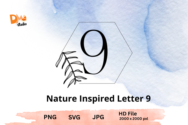 Leaf Monogram Svg Image 16