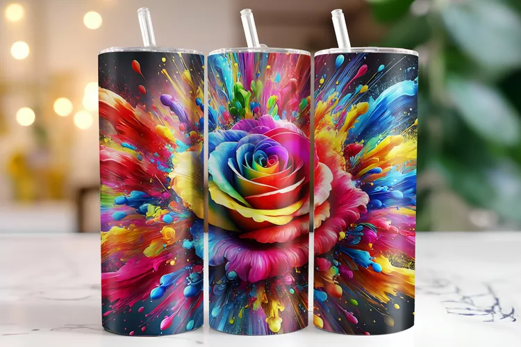Flowers Tumbler Wrap | Sublimation | Tumblers