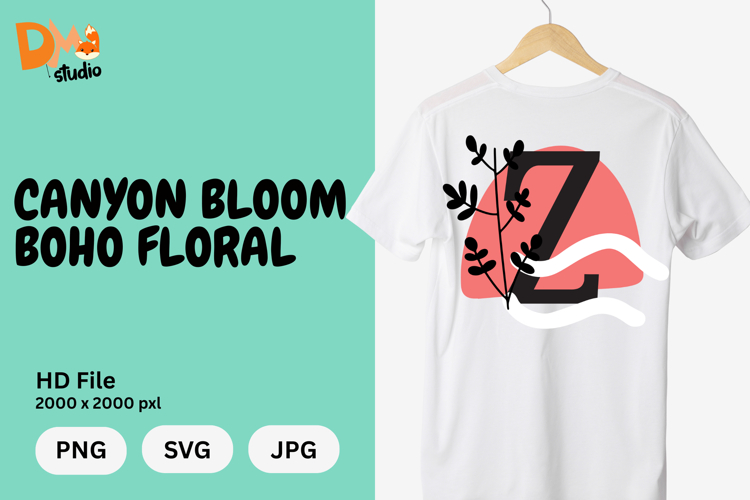 Boho Floral Svg Image 21