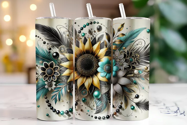 Sunflower Tumbler Wrap | Sublimation | Tumblers