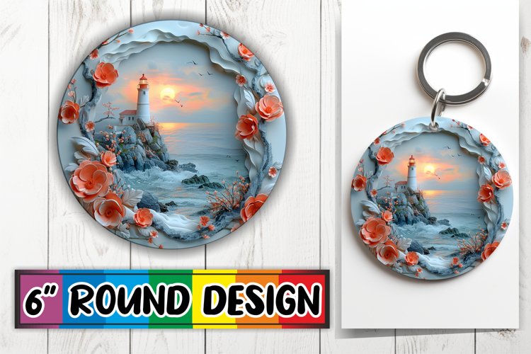 Landscape Circle Keychain Variety example image 1