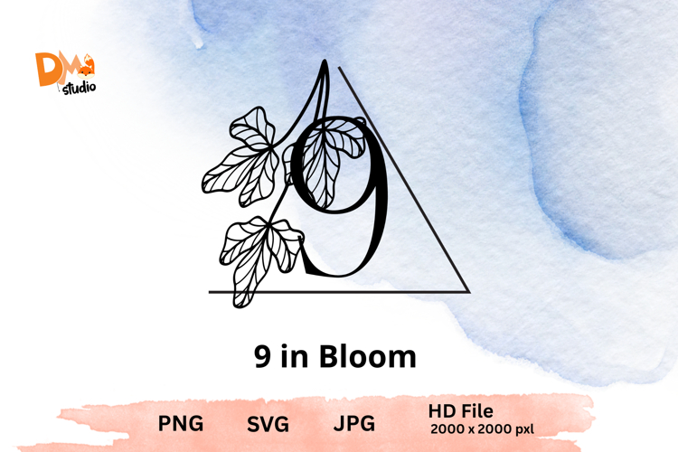 Elegant Emblem Monogram - Botanical Letter SVG | JPG | PNG
