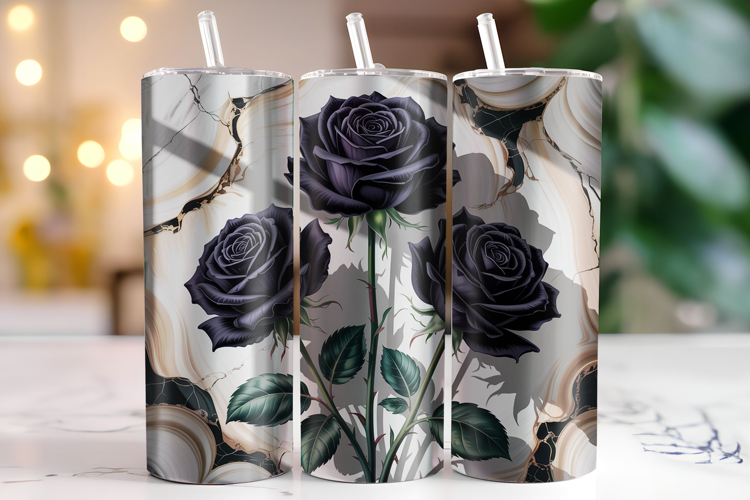 Rose Flowers Tumbler Wrap | Sublimation | Tumblers