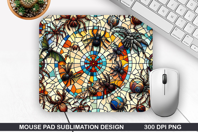 Spiders Mouse Pad Sublimation,Halloween Mouse Pad PNG Design