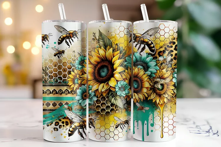 Sunflower Tumbler Wrap | Sublimation | Tumblers