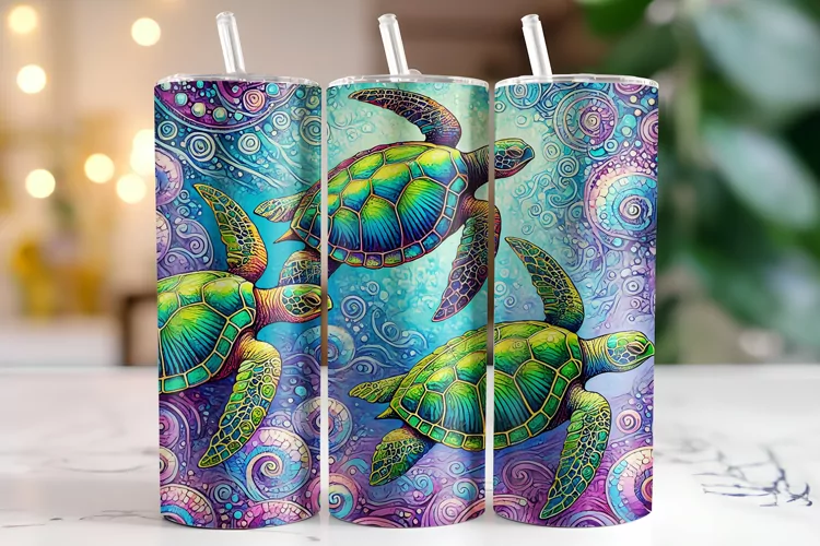 Turtle Tumbler Wrap | Sublimation | Tumblers