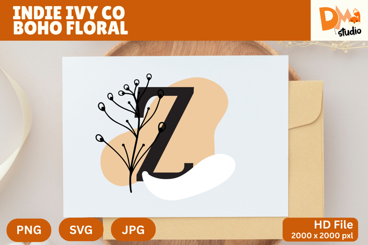 Floral Monogram Letter Svg Image 21