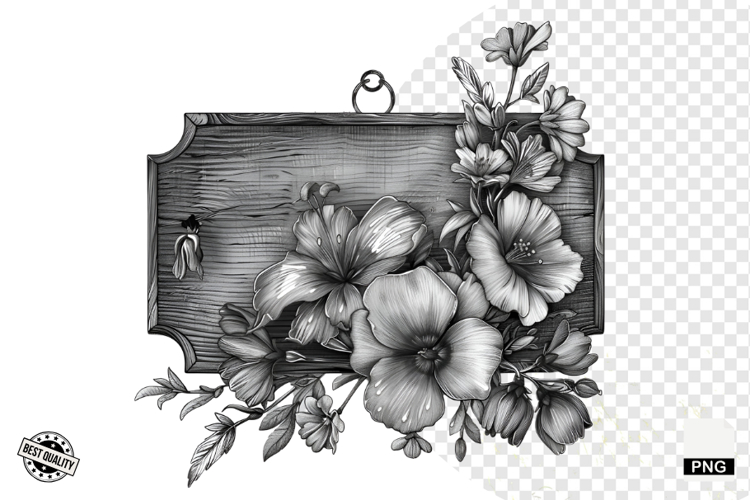 Black and White Halloween Autumn Clipart example image 1