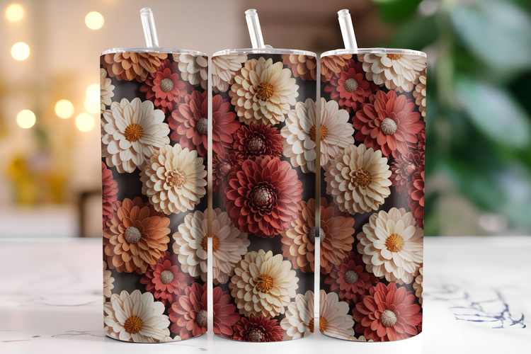 Flower Tumbler Wrap | Sublimation | Tumblers