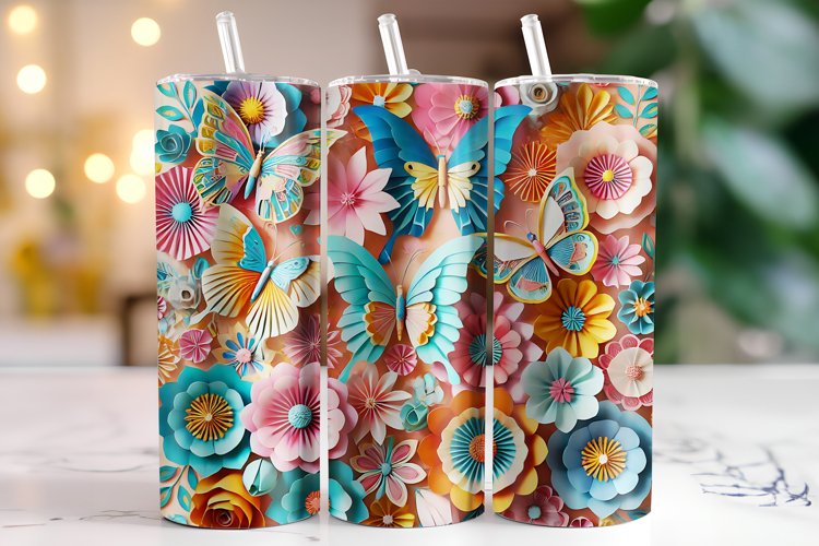 Flowers Tumbler Wrap | Sublimation | Tumblers