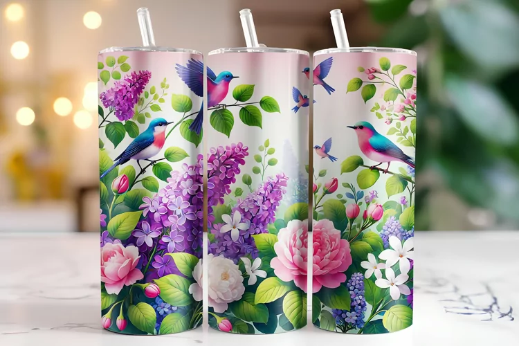 Flowers Tumbler Wrap | Sublimation | Tumblers