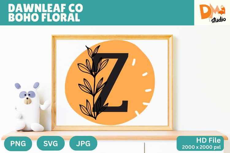 Floral Monogram Letter Svg Image 8