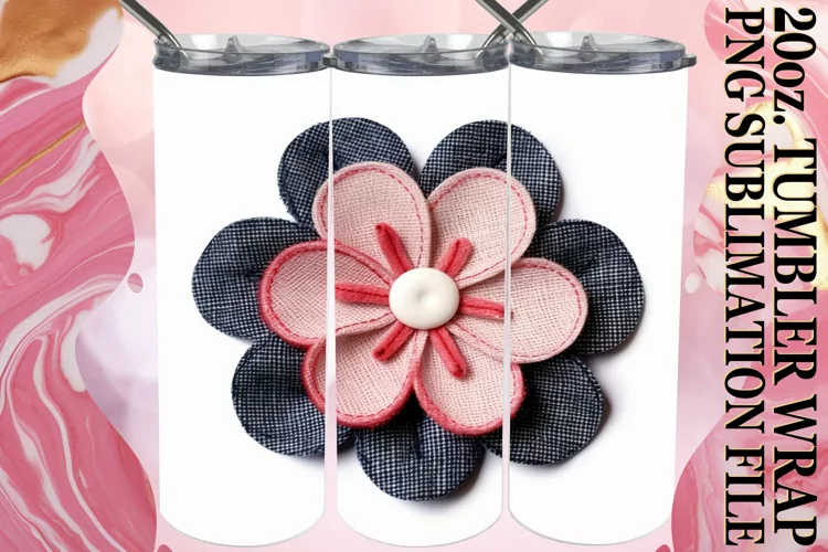 Vibrant Botanical 3D Tumbler Wrap 20oz