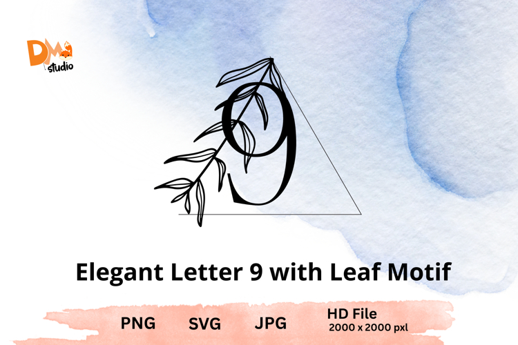 Leaf Monogram Svg Image 16