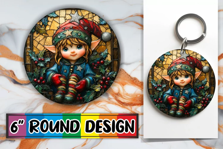 Enchanted Round Coasters Design, Holiday