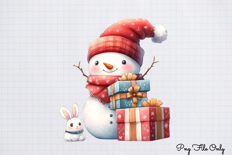 Cute Snowman Clipart Image 11