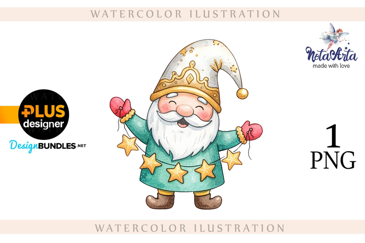 Watercolor Christmas gnomes, Christmas Gnomes