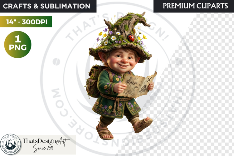 Spring Blossom Gnomes Cliparts Fantasy graphics scrapbooking