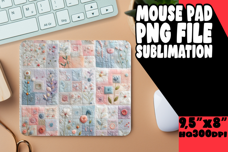 Blissful Mouse Pad Designs PNG, Patchwork example image 1