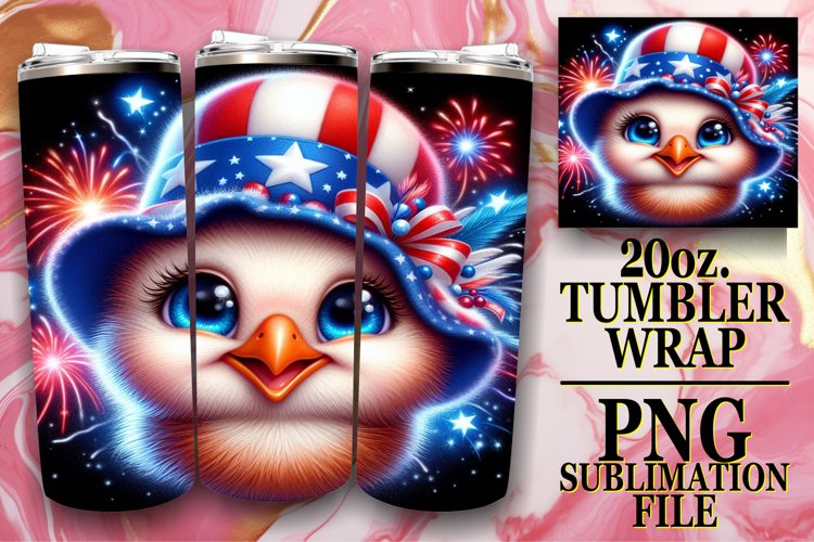 JOYFUL SIPS 20oz TUMBLER WRAP, USA Animals