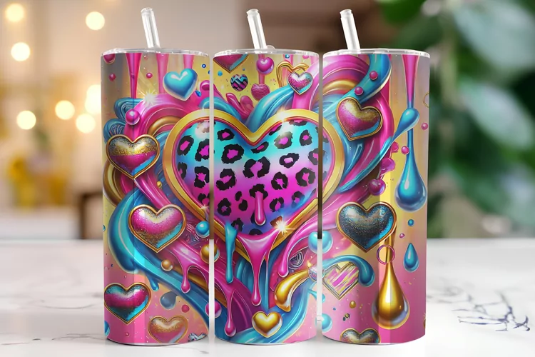 Hearts Tumbler Wrap | Sublimation | Tumblers