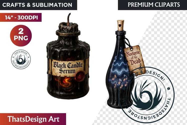 Halloween Hags Potions PNG Clipart spooky gothic bottle