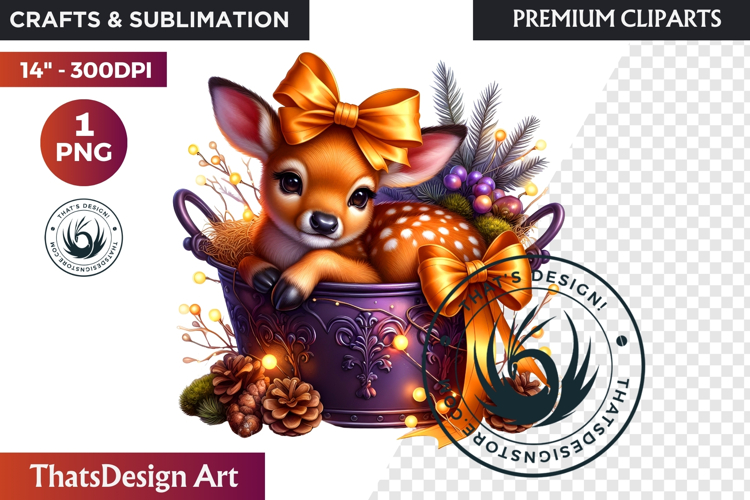 Autumn Cute animal in a bucket clipart Pumpkin thanksgiving