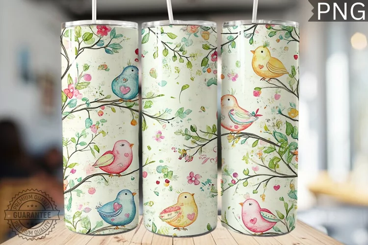 Spring Easter Tumbler Wrap - High Quality 300 Dpi