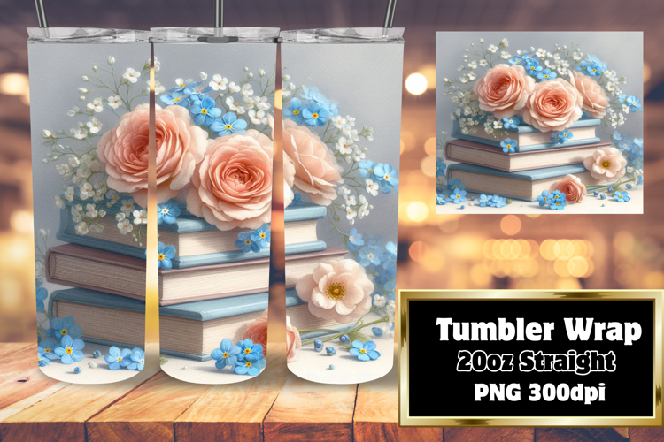 20oz Tumbler Wrap for Personalization , Books