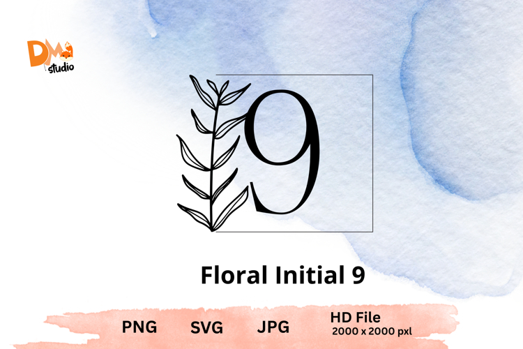 Leaf Monogram Svg Image 3
