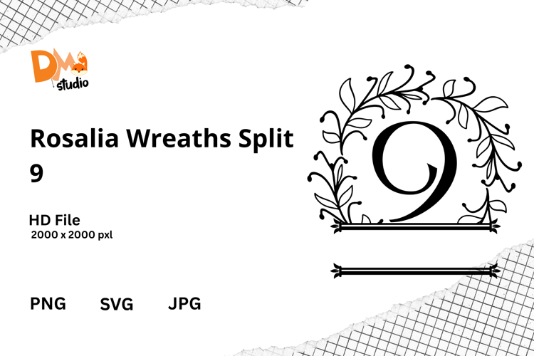 Rosalia Wreaths Split Monogram
