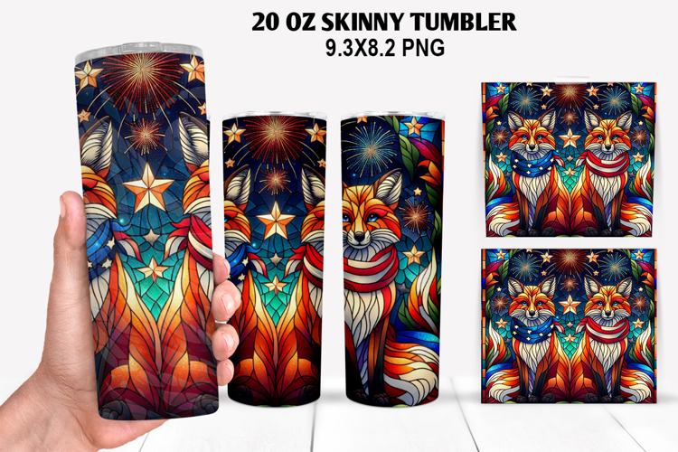 Skinny Tumbler 20oz Wrap Design,4th of july Tumbler PNG