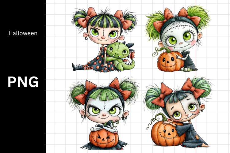 Halloween PNG, Spooky Girl PNG, Fall PNG