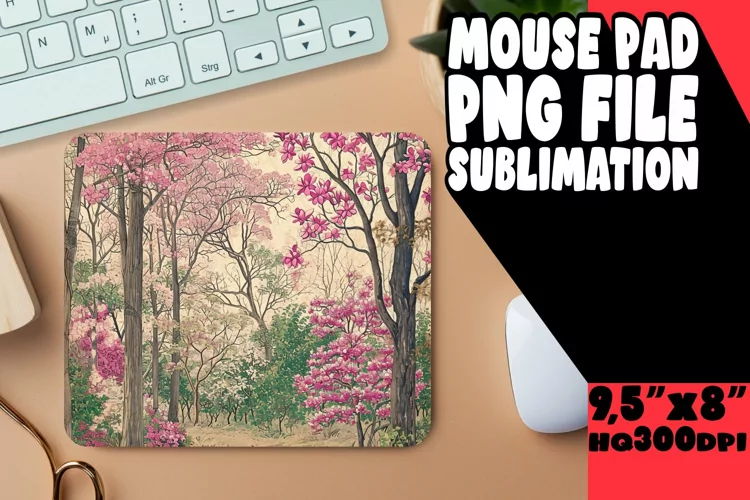 Enchanted Woodland: Tree Pattern Mouse Pad