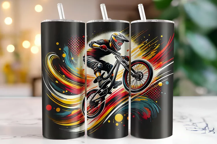 Cycling Tumbler Wrap | Sublimation | Tumblers