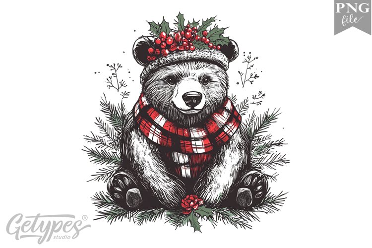 Christmas Bear Clipart Image 11