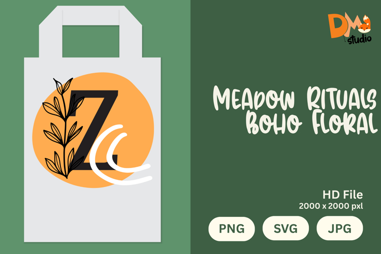 Meadow Rituals Boho Floral Monogram