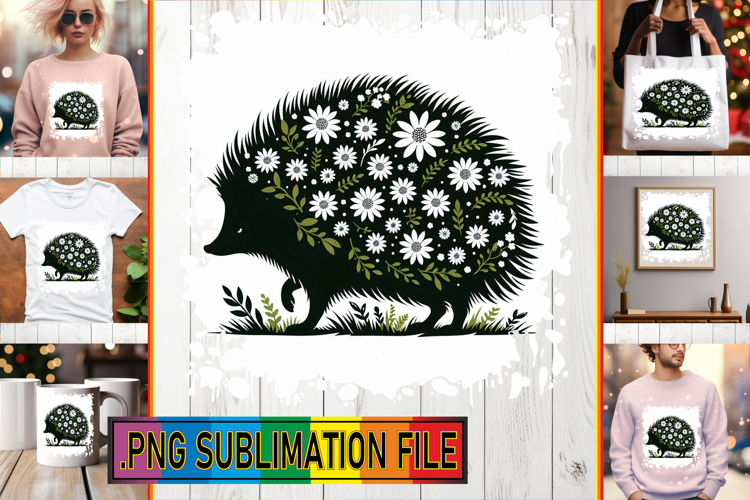 LUMINOUS Tote Bag Designs PNG, Flower Animals